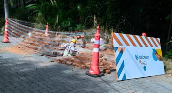 Instalação de rede de esgoto vai afetar o tráfego na Av. José Pacheco do Nascimento, em Ilhabela